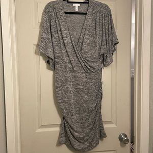 Leith gray dress. Goes well with boots.